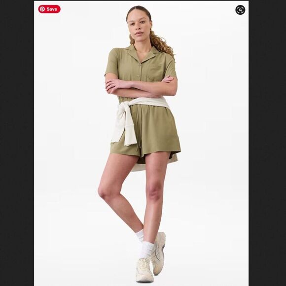 NWT Athleta Avenue Romper Size L Tall - Picture 1 of 13